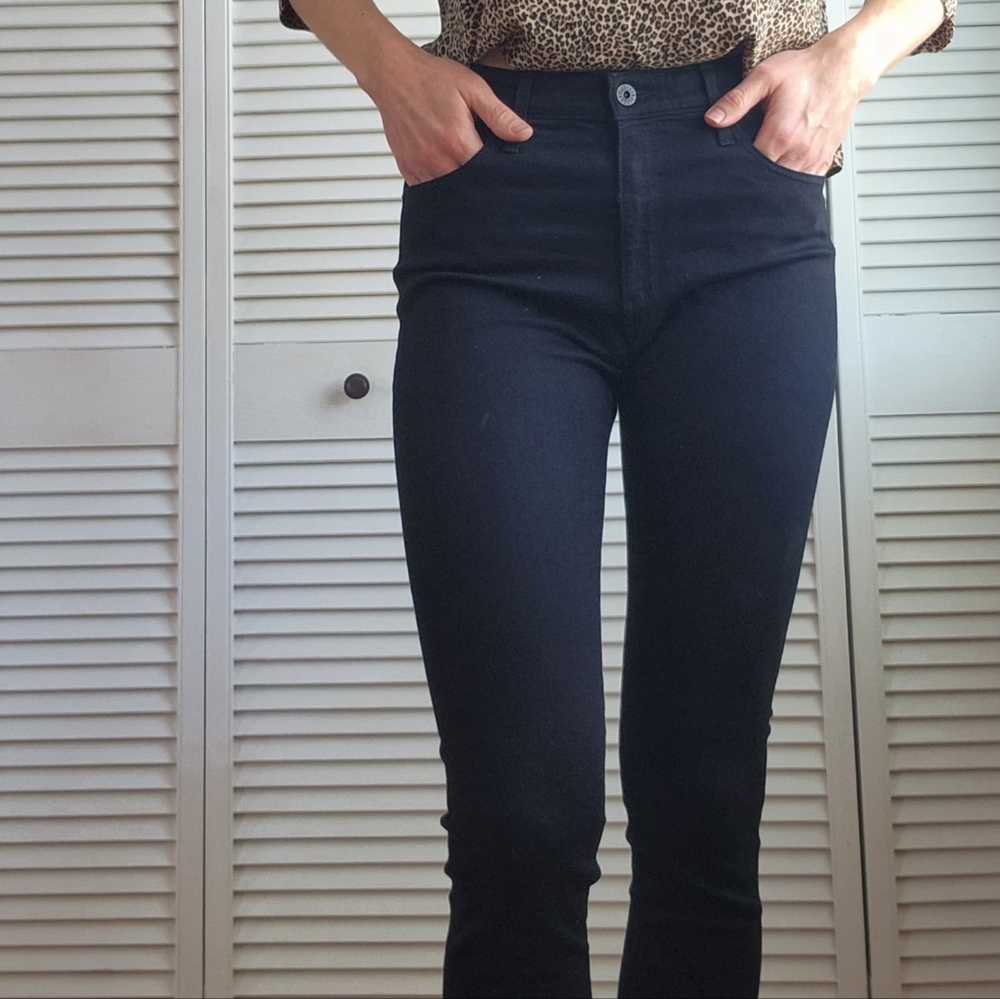 AG Jeans High Waist Skinny in Black